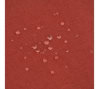 SCHÖNER LEBEN. Tissu en toile de coton imperméable avec traitement hydrofuge Uni Terracotta Largeur 1,40 m