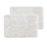 Schöner Wohnen Collection Tapis de Salle de Bain 40x60 cm Lot de 2 - Tapis de Bain très Moelleux Blanc - Tapis de Salle de Bain décoratif Lavable et antidérapant