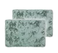 Schöner Wohnen Collection Tapis de Salle de Bain 60x90 cm Lot de 2 - Tapis de Bain très Moelleux Menthe - Tapis de Salle de Bain déco Lavable et antidérapant