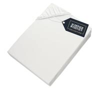 SCHÖNER WOHNEN Drap Housse 160 x 200 Coton Blanc - Drap-Housse 140x190 Bonnet 30 - Housse de Couette pour Matelas jusqu'à 30cm - certifié Oeko-Tex - Linge de Lit pour Maison - Doux et Confortable