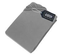 SCHÖNER WOHNEN Drap Housse 160 x 200 Coton Gris - Drap-Housse 140x190 Bonnet 30 - Housse de Couette pour Matelas jusqu'à 30cm - certifié Oeko-Tex - Linge de Lit pour Maison - Doux et Confortable