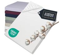 SCHÖNER WOHNEN Drap Housse 180x200 Coton Blanc - Drap-Housse 200x200 Bonnet 30 cm - Housse de Couette pour Matelas jusqu'à 30cm - certifié Oeko-Tex - Linge de Lit pour Maison - Confortable