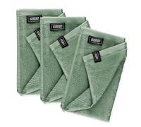 SCHÖNER WOHNEN KOLLEKTION Lot de 3 serviettes d'invité de qualité supérieure - Vert - 30 x 50 cm - 100 % coton avec bordure en velours, très facile d'entretien