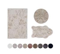 Schöner Wohnen Kollektion Tapis en Fausse Fourrure Tender - Tapis Shaggy à Poils Longs - Modèle Rond - Tapis de Luxe en Fourrure - Tapis avec Imitation de Fourrure - (crème, 120 cm Ø)