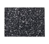 Schöner Wohnen Kollektion Tapis extérieur & intérieur - Tapis de propreté 50 x 70 cm Terrazzo Noir - Paillasson antidérapant - Paillasson Porte d'entrée - Lavable à 30°C