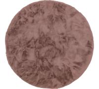 SCHÖNER WOHNEN-Kollektion Tapis moderne en fourrure synthétique TENDER vieux rose 120 cm Ø