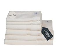 SCHÖNER WOHNEN Lot de 6 serviettes éponge blanches - 100 % coton - Serviettes moelleuses et absorbantes - Composé de 2 serviettes de douche, 2 serviettes de toilette + 2 serviettes d'invité