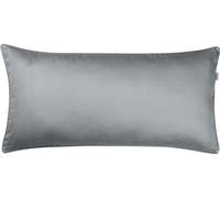Schöner Wohnen Taie d'oreiller en satin simple Pure Couleur gris Taille 40x80cm