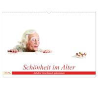 Schönheit im Alter - Auf den Geschmack gekommen (Wandkalender 2026 DIN A3 quer), CALVENDO Monatskalender: Essen und Trinken ungewöhnlich präsentiert