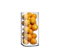 SCHÖNHUBER FRANCHI Vase en verre carré transparent - 17,6 x 17,6 H 25 cm - Élégant centre de table moderne pour fleurs et ameublement, idéal pour hôtel bar pâtisseries b&B pizzerierias