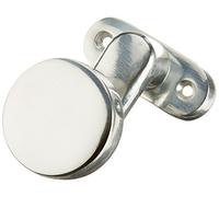 SCHÖSSWENDER bouton de porte ø 50 mm, fixe coudée flachform rivetées, aluminium poli, 20020700