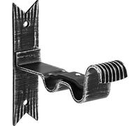 SCHÖSSWENDER Support de tringle à rideau rustique torsadé - Support de tringle à rideau double voie en fer forgé noir
