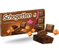 Schogetten Brownie au caramel fourré et morceaux de biscuits au cacao 100g