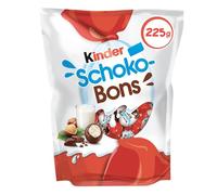 SCHOKO-BONS - Billes Chocolats Lait Noisette KINDER | Onctueux et savoureux | Idéal pour les gourmands | 225g | LOT DE 3