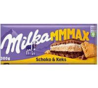 Schoko & Keks- Barre de chocolat saveur Chocolat et biscuits - Dégustation gourmande et intense d'un chocolat fin et aromatique - Super idée de cadeau - Compatible avec milka - 300g