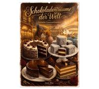 Schokoladenträume der Welt - Gemalte Gaumenfreuden (Wandkalender 2027 DIN A2 hoch), CALVENDO Monatskalender: Klassische Schokoladentorten im Stile zarter Aquarellillustrationen