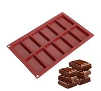 Schokoriegelform, Schokoladenriegelform Backform Schokolade Gefrierschrank Silikon Gute Versiegelung, auseinanderbrechende Schokoladenform, Backmatte für Kuchen, Wüstengelee
