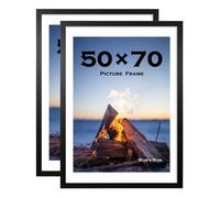 Scholar Tree Lot de 2 cadres photo noirs 50x70 cm, cadre photo mural suspendu