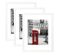 Scholar Tree Lot de 3 cadres photo blancs de 35,6 x 27,9 cm pour montage mural et de table, support pour photo de 20,3 x 25,4 cm