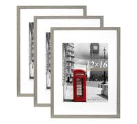 Scholar Tree Lot de 3 cadres photo gris ciment avec support pour affiche de 30 x 40 cm, à fixer au mur