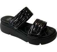 Scholl Bali 2 sangles pour pantoufle deux bandes noires, Noir , 37 EU