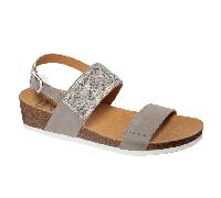 Scholl Chaussures de Confort Sandales Cecilia Gris Taille 42