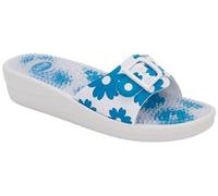 Scholl New Massage, Sandali Donna, White Blue, 38 EU