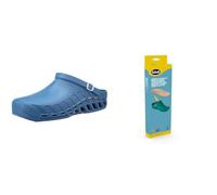 Scholl Clog Evo Bleu + Semelles Anatomiques et Antistatiques pour Clog Evo - Bleu/Marron