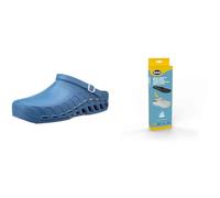 Scholl Clog Evo Bleu + Semelles Pro Antistatiques avec Memory Cushion pour Clog Evo - Bleu/Noir