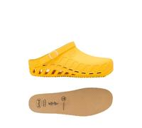 Scholl Clog Evo Jaune + Semelles Antistatiques avec Memory Cushion pour Clog Evo - Jaune/Marron
