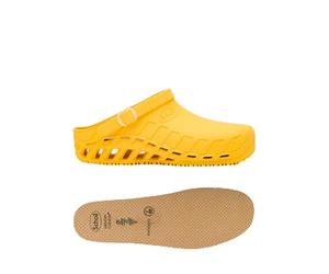 Scholl Clog Evo Jaune + Semelles Antistatiques avec Memory Cushion pour Clog Evo - Jaune/Marron