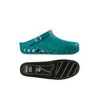 Scholl Clog Evo Vert + Semelles Pro Antistatiques avec Memory Cushion pour Clog Evo - Vert/Noir