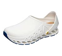 Scholl Evoflex - Zoccoli Unisex - Zoccoli sanitari con cinturino e plantare anatomico - Calzature Ospedaliere Bianco - Antistatico e antiscivolo