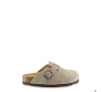 SCHOLL Fae - Sabots femme beige en daim-nubuck, technologie Softstep, semelle caoutchouc 37