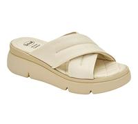 Scholl Femme Bali Cross Sandale, Blanc Cassé, 40 EU