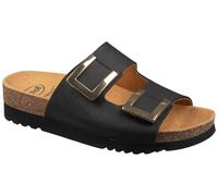 Scholl Femme Monterey 2 Straps Racine Accueil Femme Chaussures-femme Mules, Noir, 38 EU