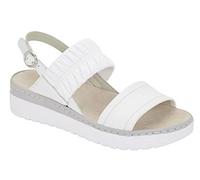 Scholl Femme VIAREGGIO Elastic Sandale, White, 41 EU