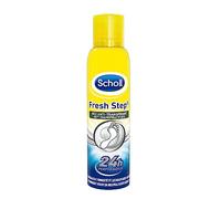 Scholl Spray Fresh Step Déodorant Pieds - Neutralise Odeurs et Humidité - Formule Purifiante Anti-Transpirante - Refraîchit et Protège Pieds 24h - Parfum Léger pour Confort Durable - 150ml