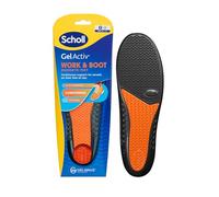 Scholl GelActiv Semelles intérieures de travail et de bottes pour homme et femme, confort tout au long de la journée, absorption des chocs et amorti confortable avec technologie GelWave, Orange, UK
