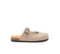 Scholl Jackie Mary Jane, Sabot sintetico con cinturino, Donna, Beige scuro, 36 EU