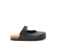 Scholl Jackie Mary Jane, Sabot sintetico con cinturino, Donna, Nero, 41 EU