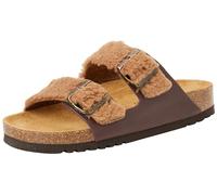 Scholl JOSEPHINE Synthetic Fur (Teddy)+Leather Brown/Dark Brown