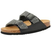 Scholl JOSEPHINE Synthetic Fur (Teddy)+Leather Grey/Black