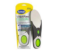 Scholl Liquiflex Everyday, semelles réglables anti-odeurs en mousse à mémoire de forme avec technologie 5 en 1 pour tous les types de chaussures, support de voûte plantaire, usage quotidien, taille S