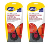 Scholl Lot De 2 Semelles In-Balance Anti-Douleur Genou & Talon Taille 1 S - 37-39,5