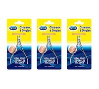 SCHOLL Lot de 3 Ciseaux à Ongles de pieds Coupe Nette et Précise 11 cm
