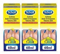 Scholl Crème Pieds Anti-Crevasses Talons Fendillés - Répare et Hydrate les Talons Crevassés en profondeur - Action 24h grâce à une Formule Enrichie, Idéale pour les Peaux Très Sèches, Abîmées - 60 ml