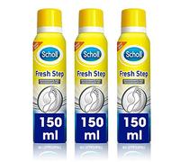 Scholl Lot de 3 désodorisants pour pieds Fresh Step Antitranspirant