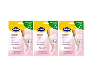 SCHOLL Lot de 3 Masques Pieds Très Hydratant Huile de Coco
