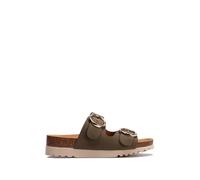 Scholl MALIBU' 2 STRAPS Nubuck Olive